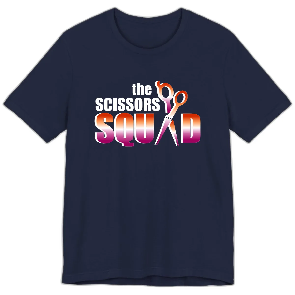 The Scissors Squad Premium T-Shirt in Navy
