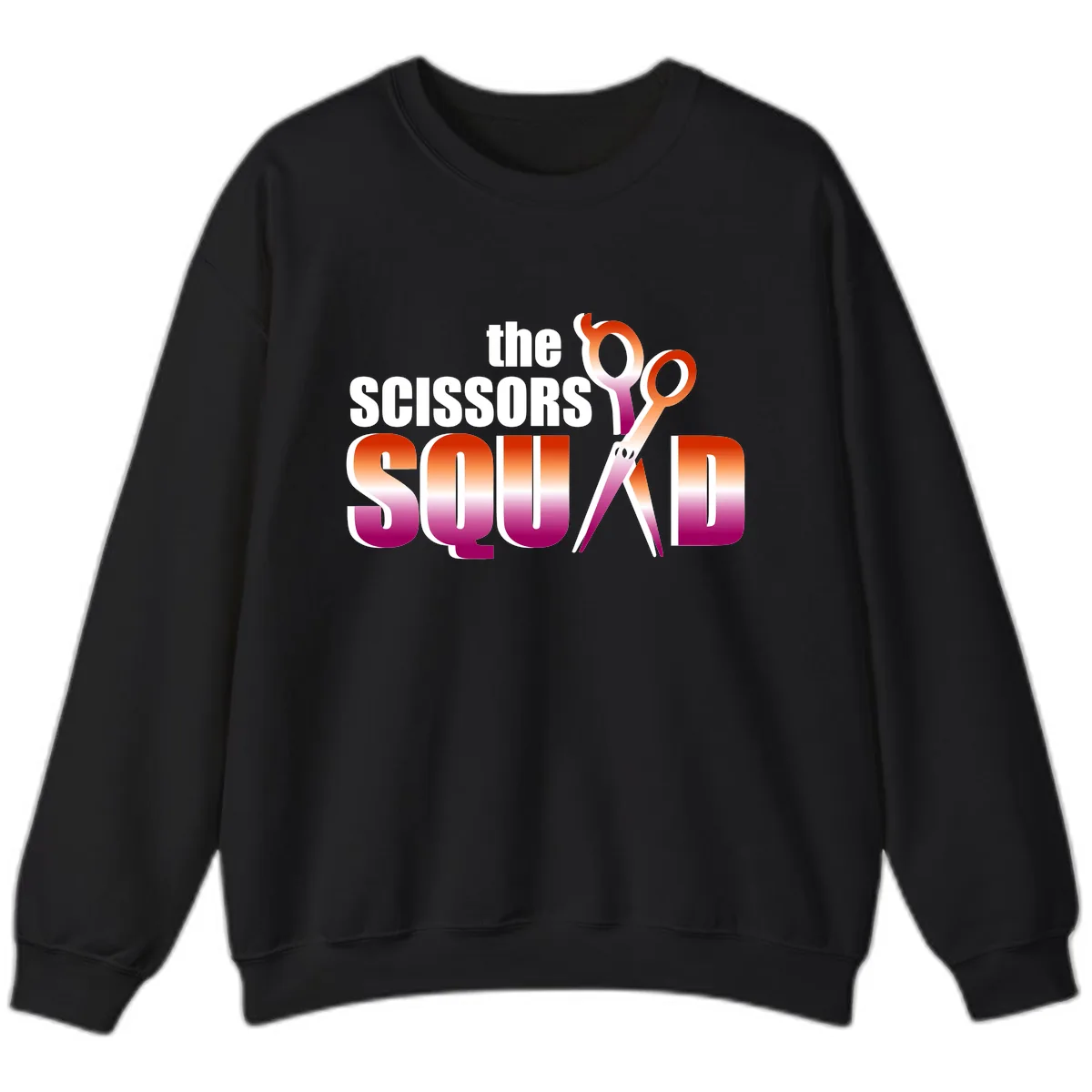 The Scissors Squad Sweatshirt in Black