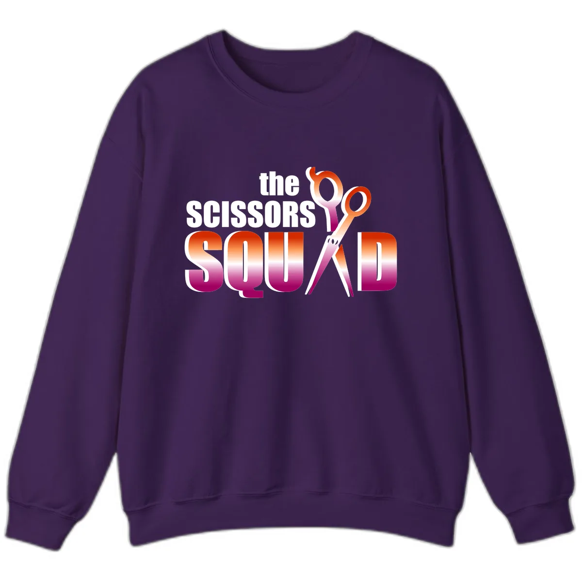 The Scissors Squad Sweatshirt in Purple