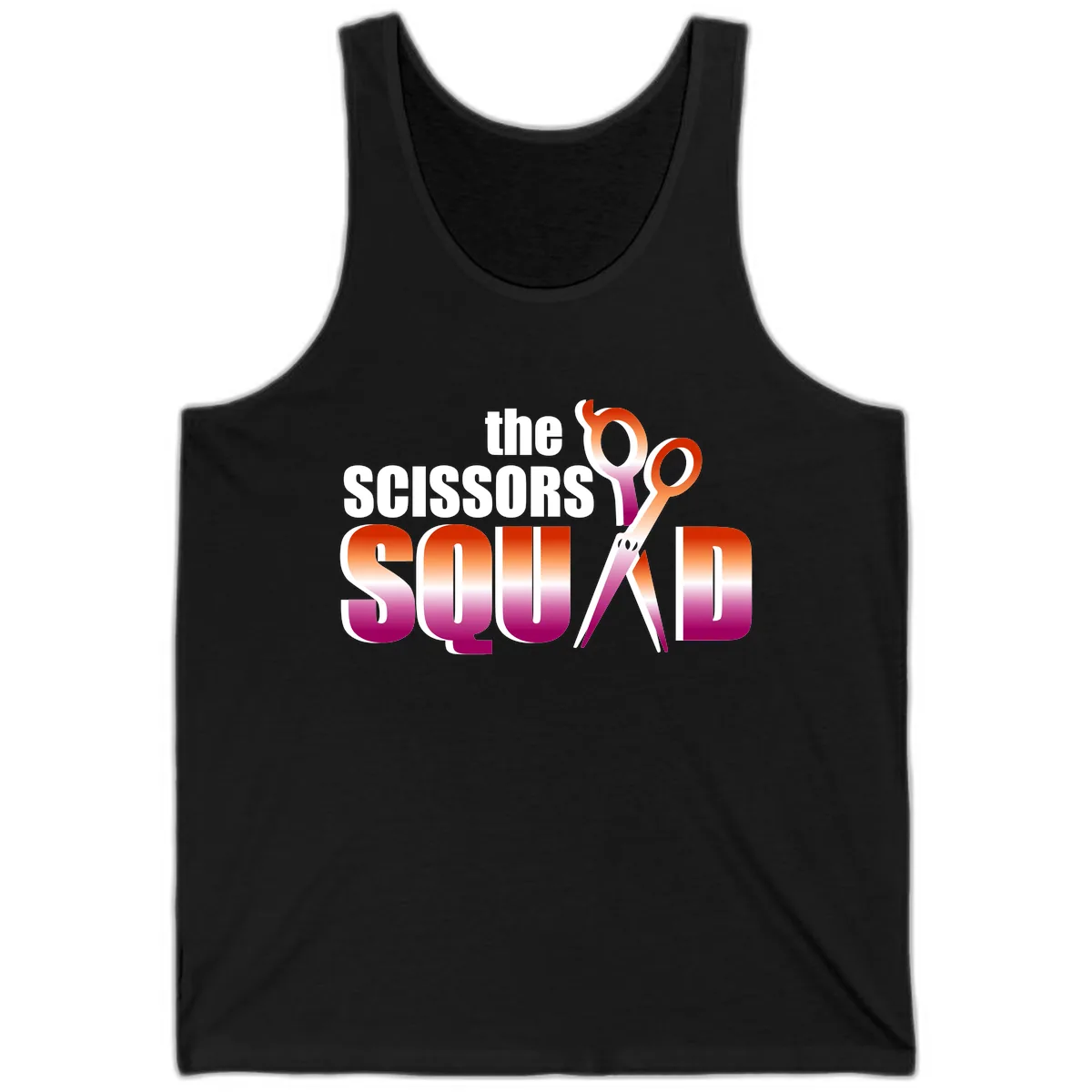 The Scissors Squad Tank in Black