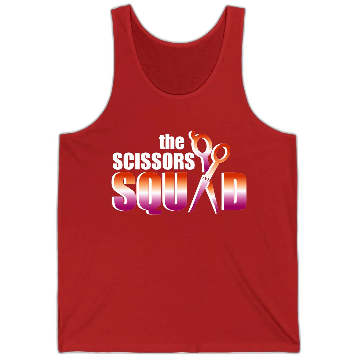 The Scissors Squad Tank in Red