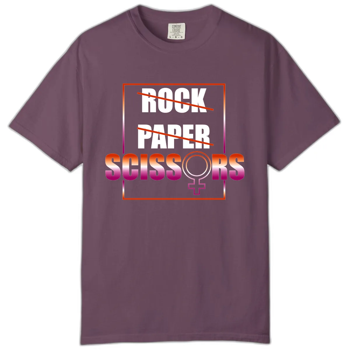 Rock Paper Scissors Pride Comfort Color in Berry