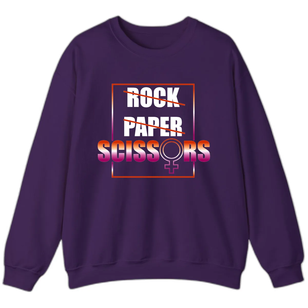 Rock Paper Scissors Pride Sweatshirt in Purple