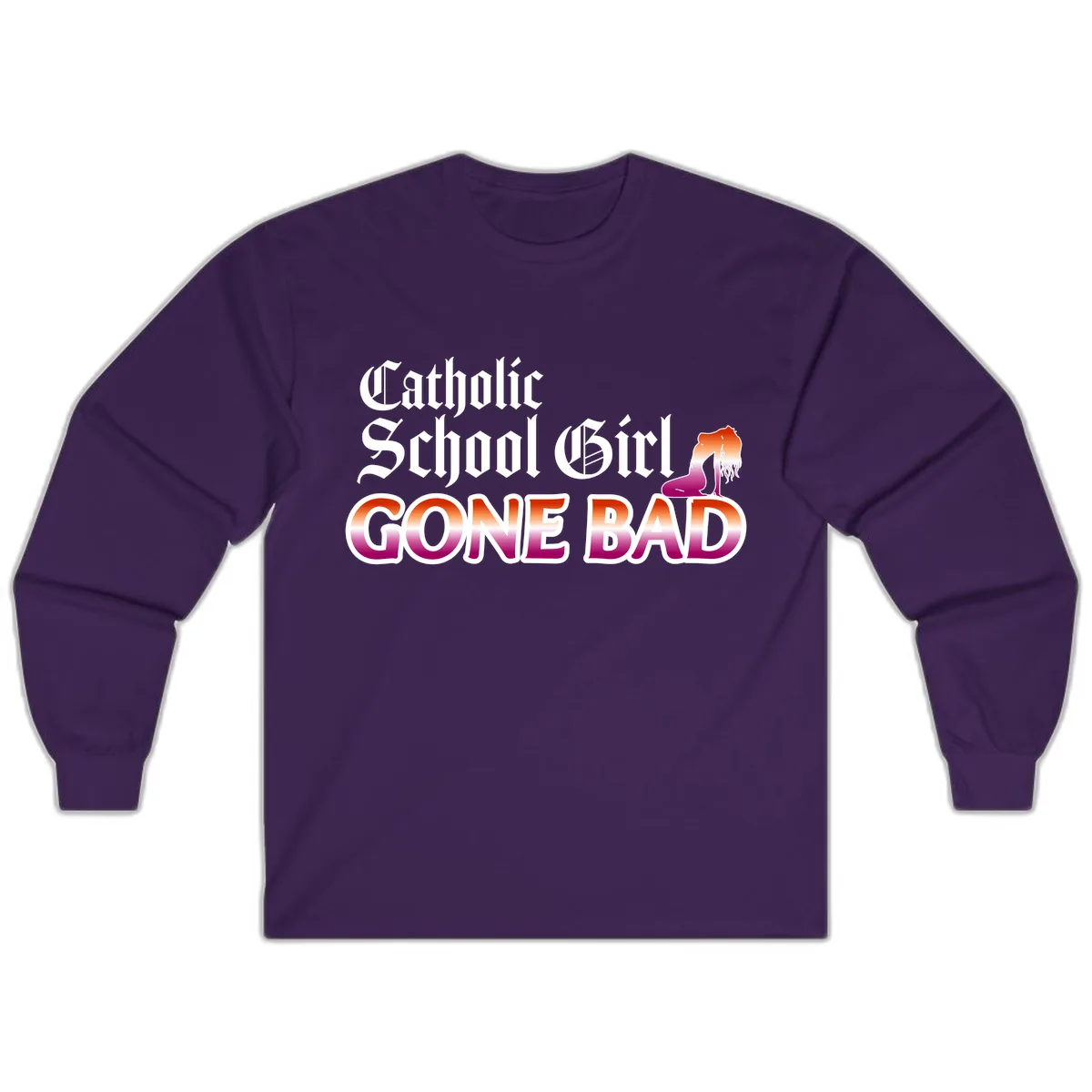 Catholic School Girl Gone Bad Long Sleeve in Purple