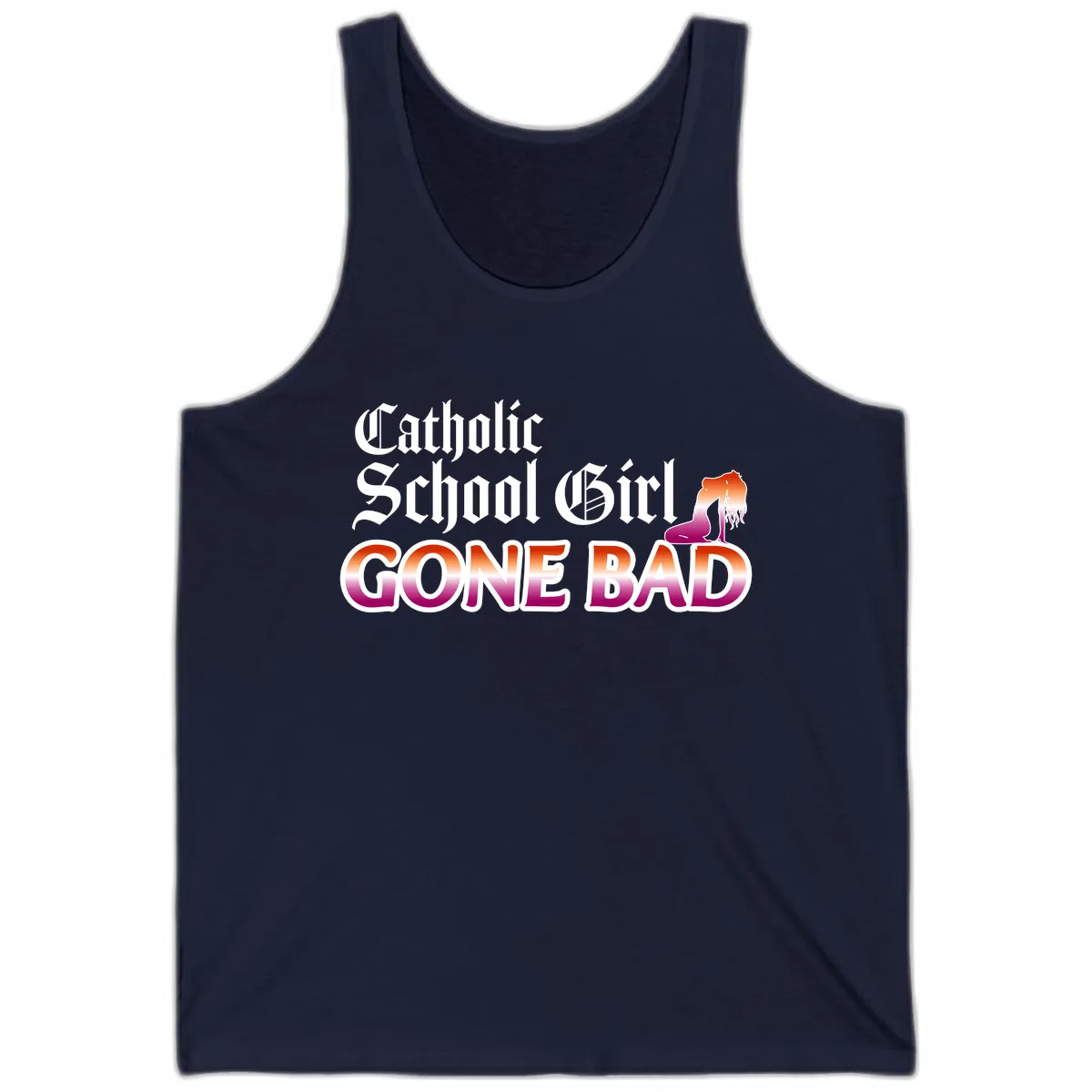 Catholic School Girl Gone Bad Tank in Navy