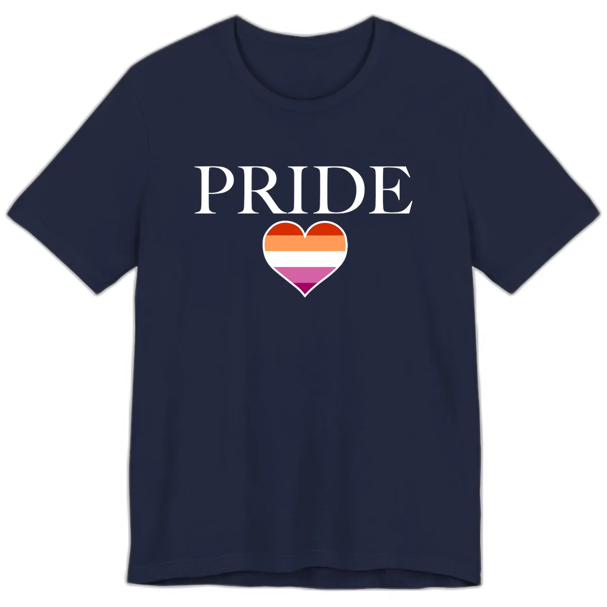Pride Heart Flag Design Premium T-Shirt in Navy