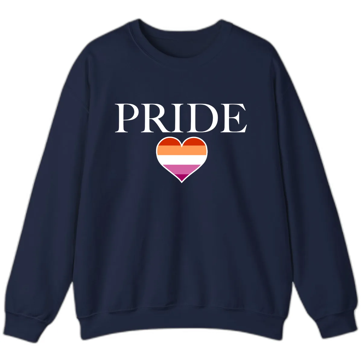 Pride Heart Flag Design Sweatshirt in Navy