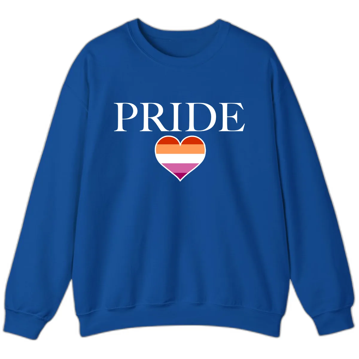Pride Heart Flag Design Sweatshirt in Royal