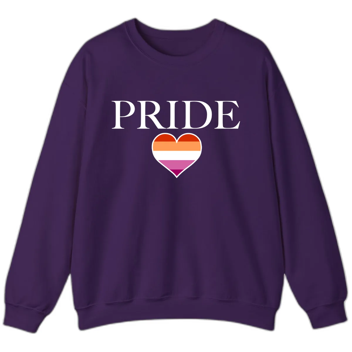 Pride Heart Flag Design Sweatshirt in Purple