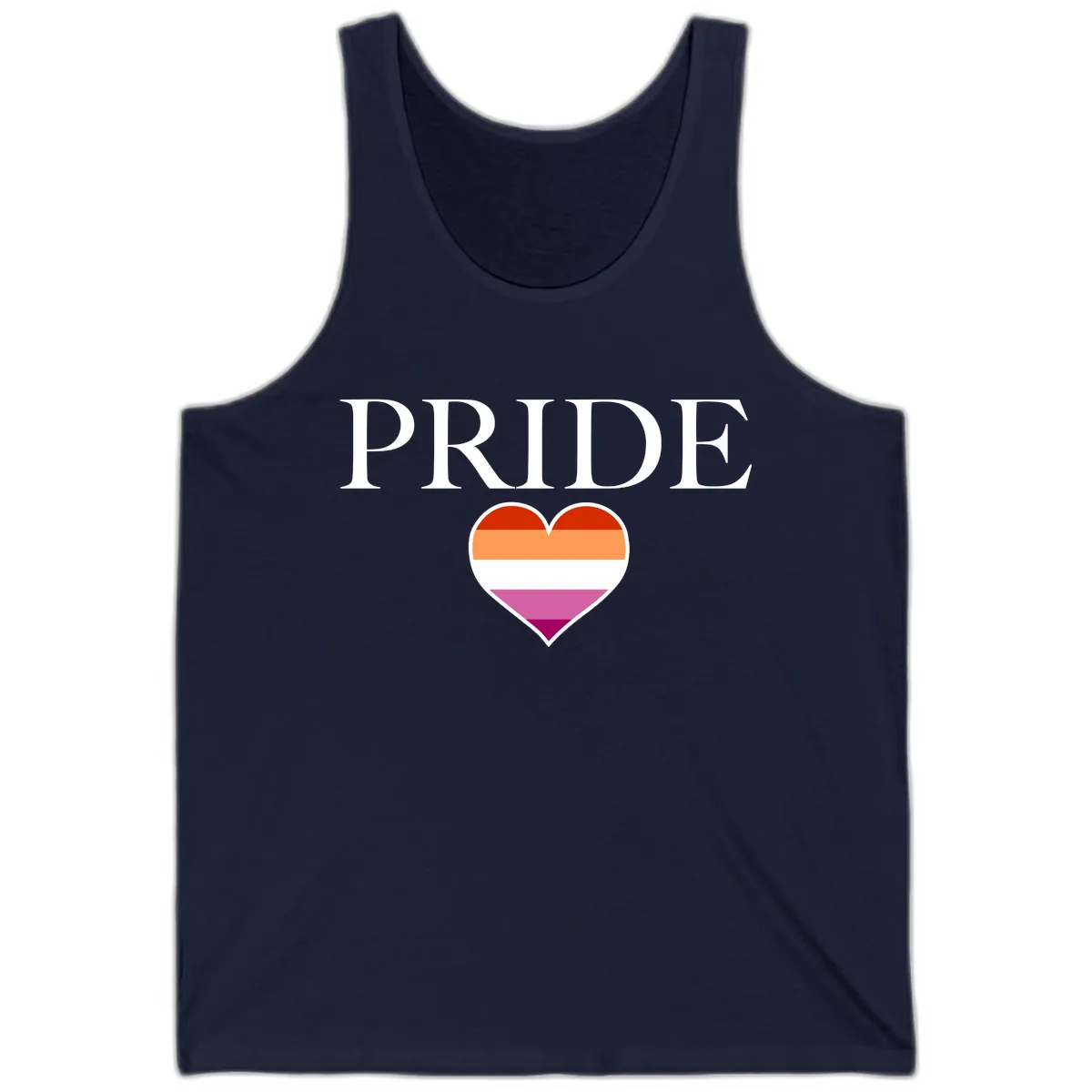 Pride Heart Flag Design Tank in Navy