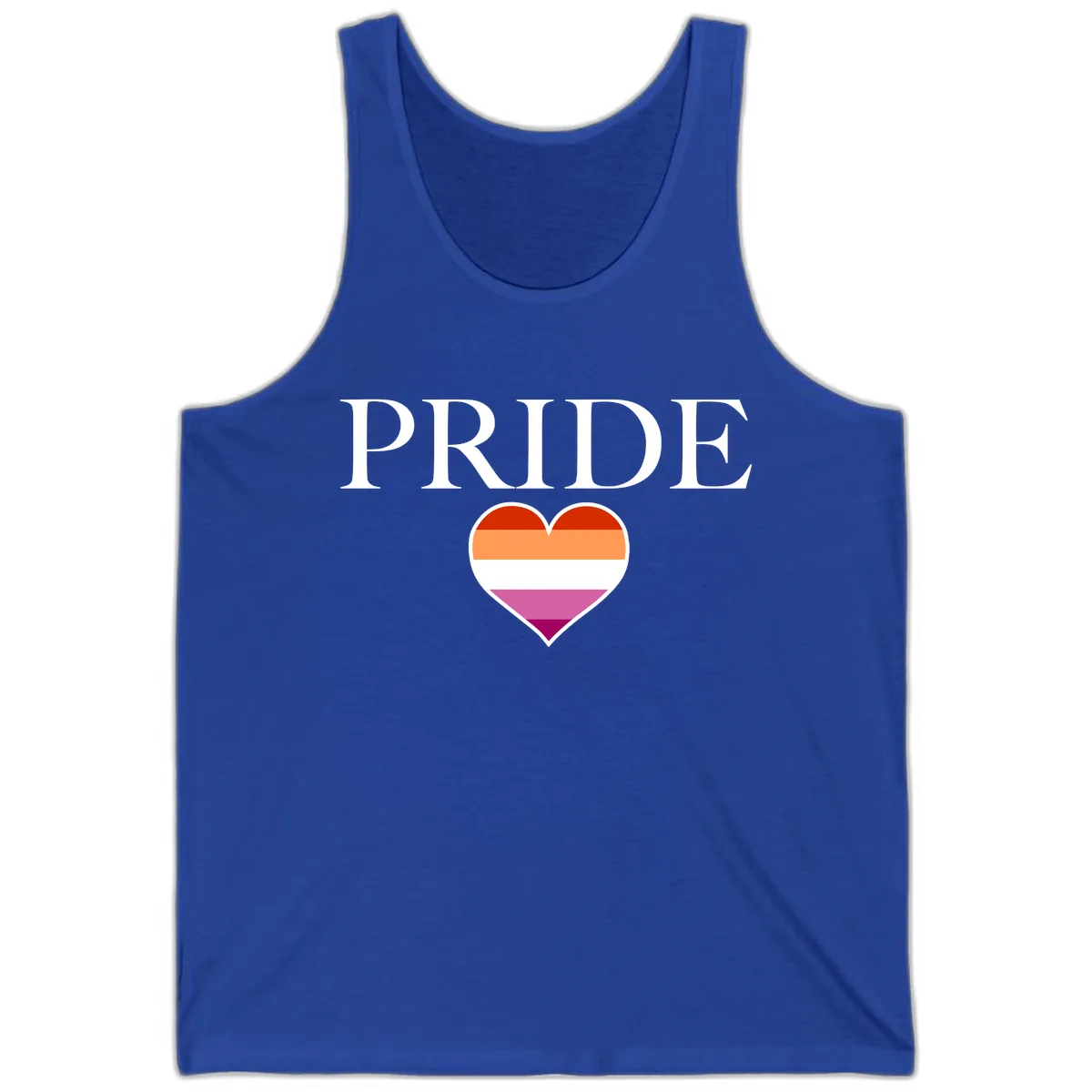 Pride Heart Flag Design Tank in True Royal