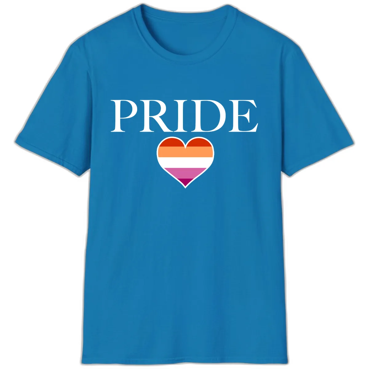 Pride Heart Flag Design T-Shirt in Sapphire