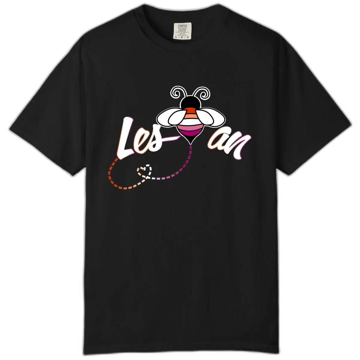 Love Bee Happy Pride Comfort Color in Black