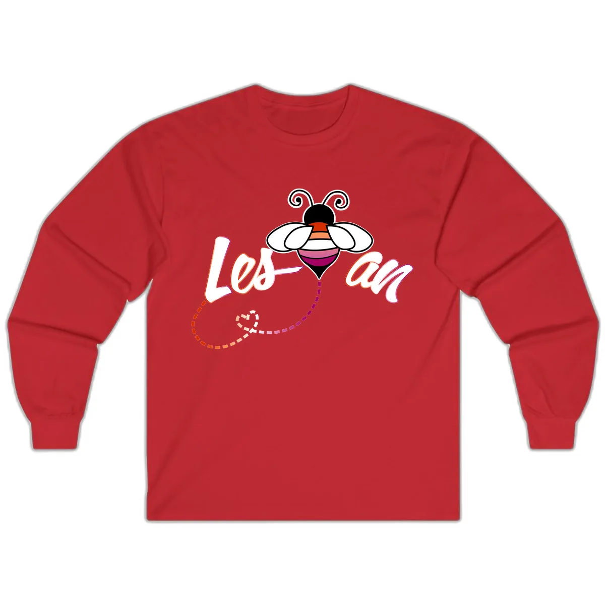Love Bee Happy Pride Long Sleeve in Red