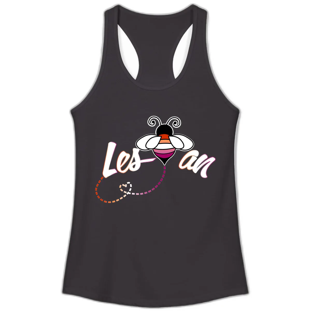 Love Bee Happy Pride Ladies Tank in Black