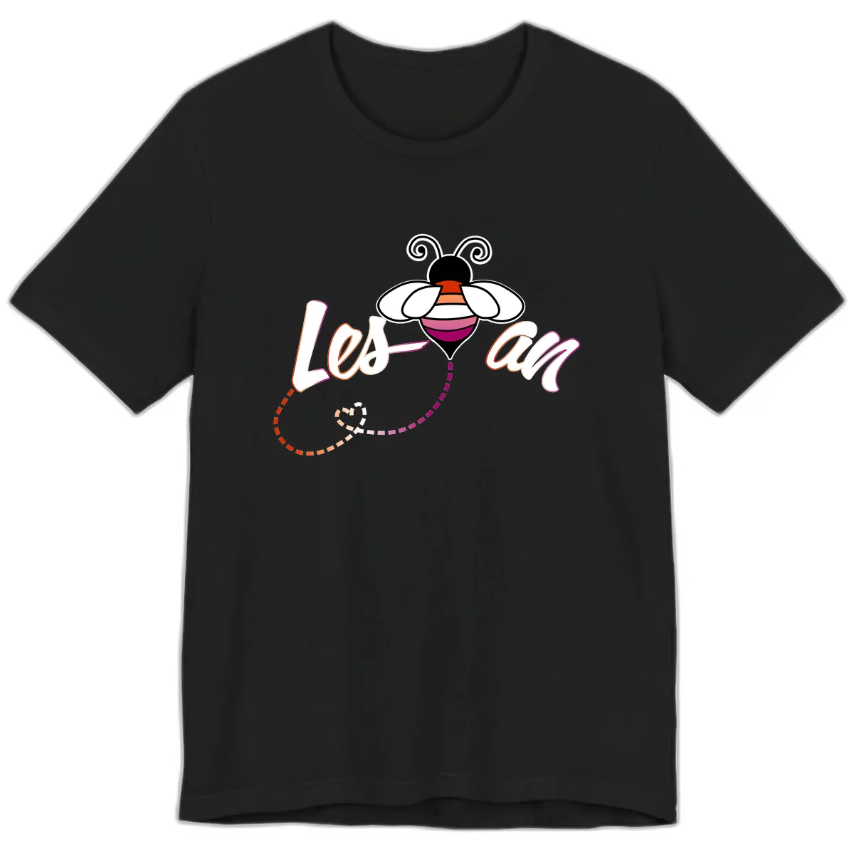 Love Bee Happy Pride Premium T-Shirt in Black