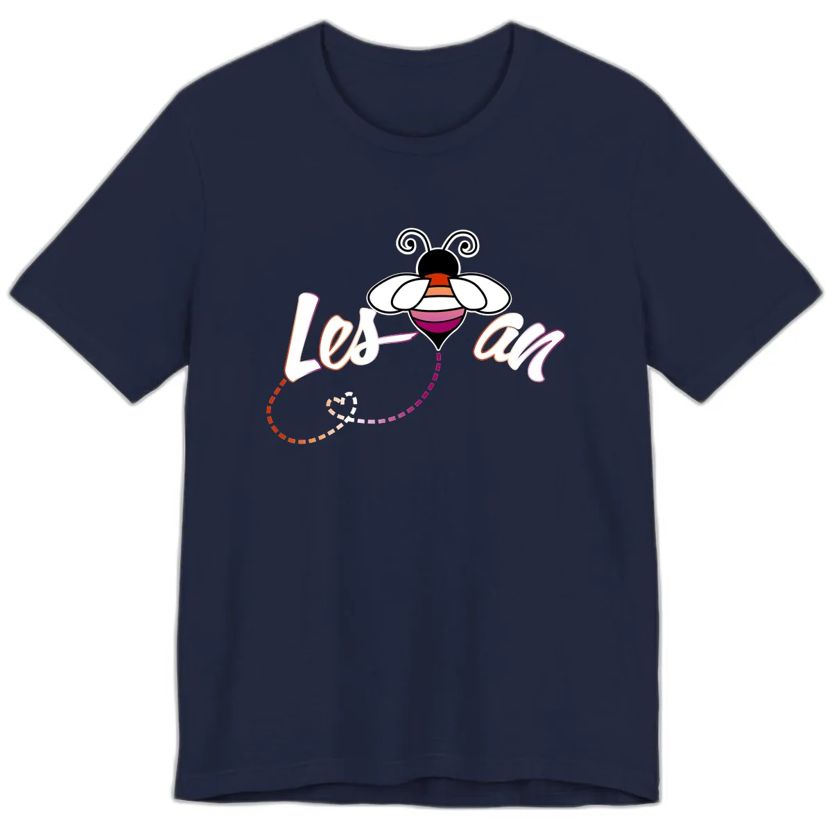 Love Bee Happy Pride Premium T-Shirt in Navy