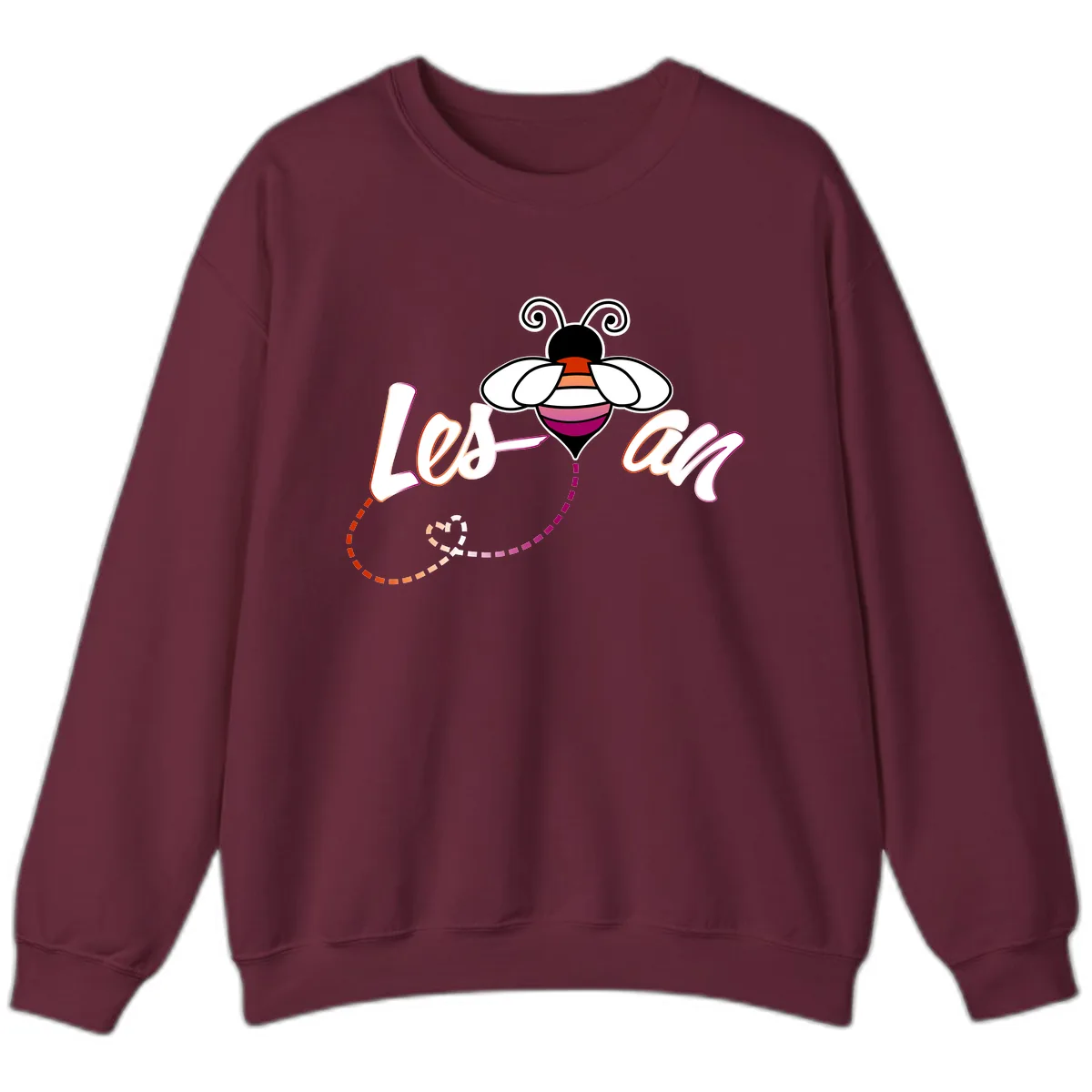 Love Bee Happy Pride Sweatshirt in Maroon