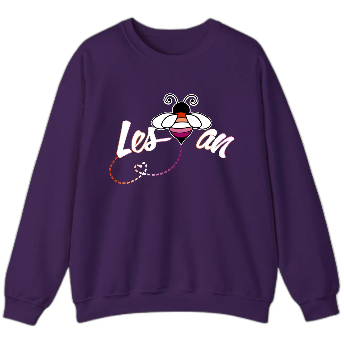 Love Bee Happy Pride Sweatshirt in Purple