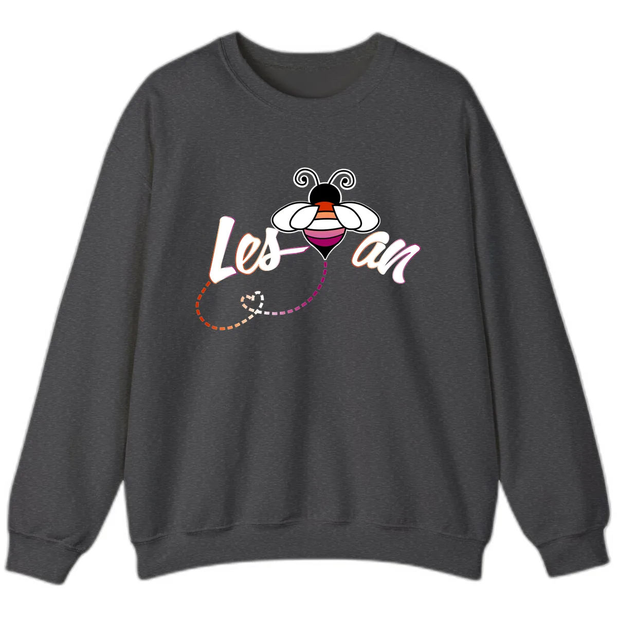 Love Bee Happy Pride Sweatshirt in Dark Heather