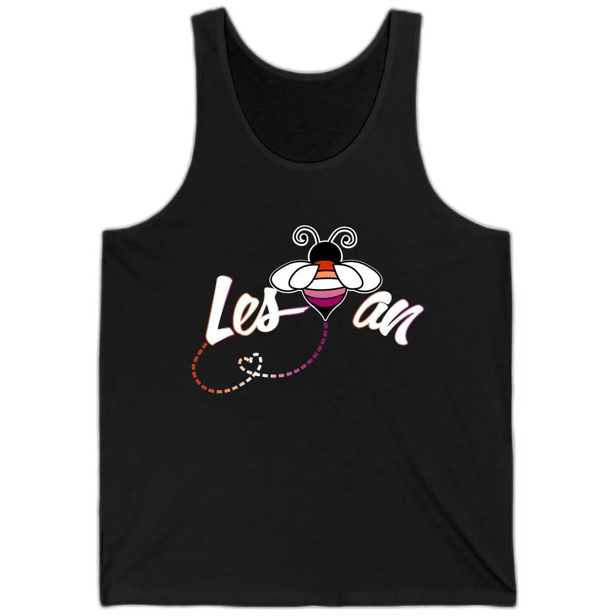 Love Bee Happy Pride Tank in Black