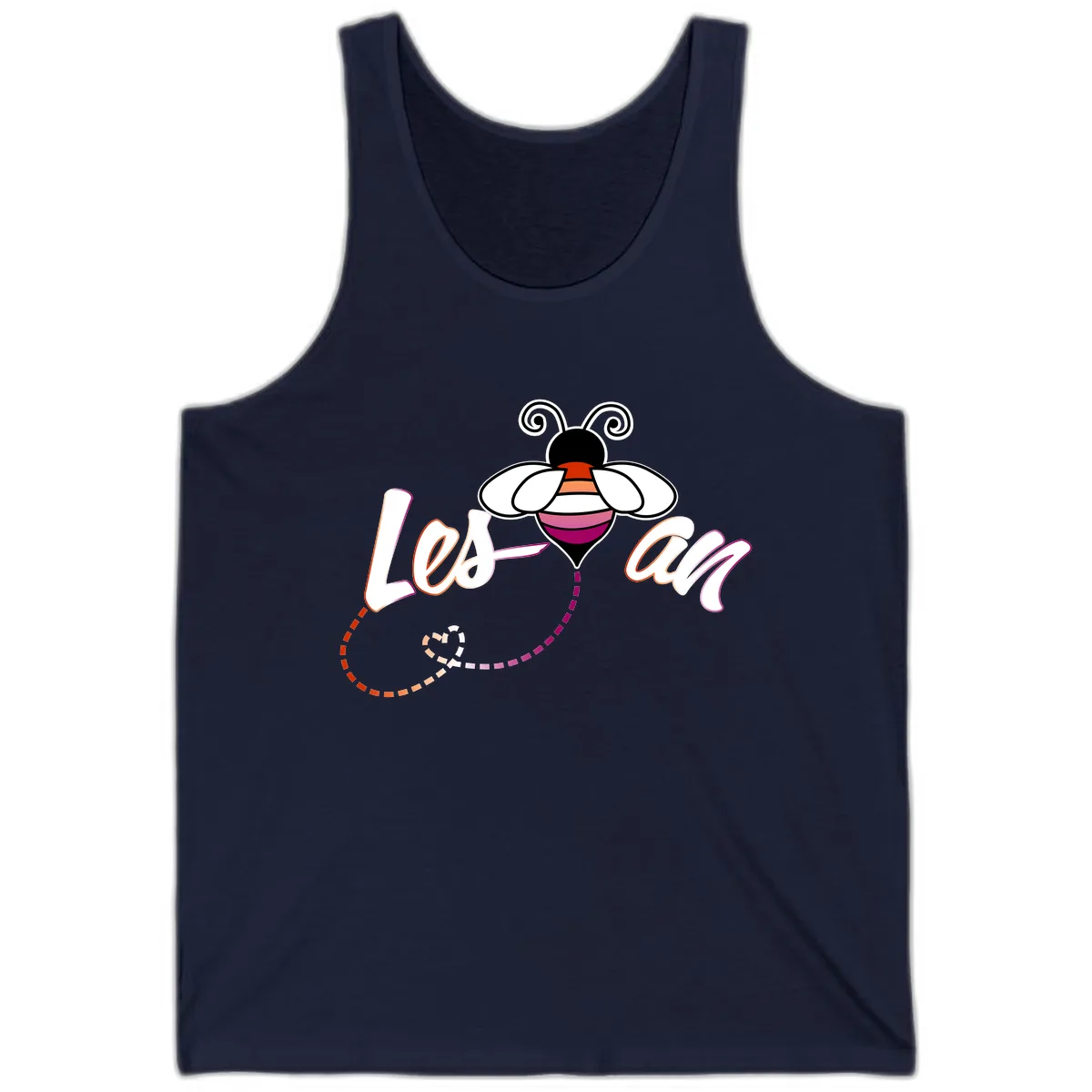 Love Bee Happy Pride Tank in Navy