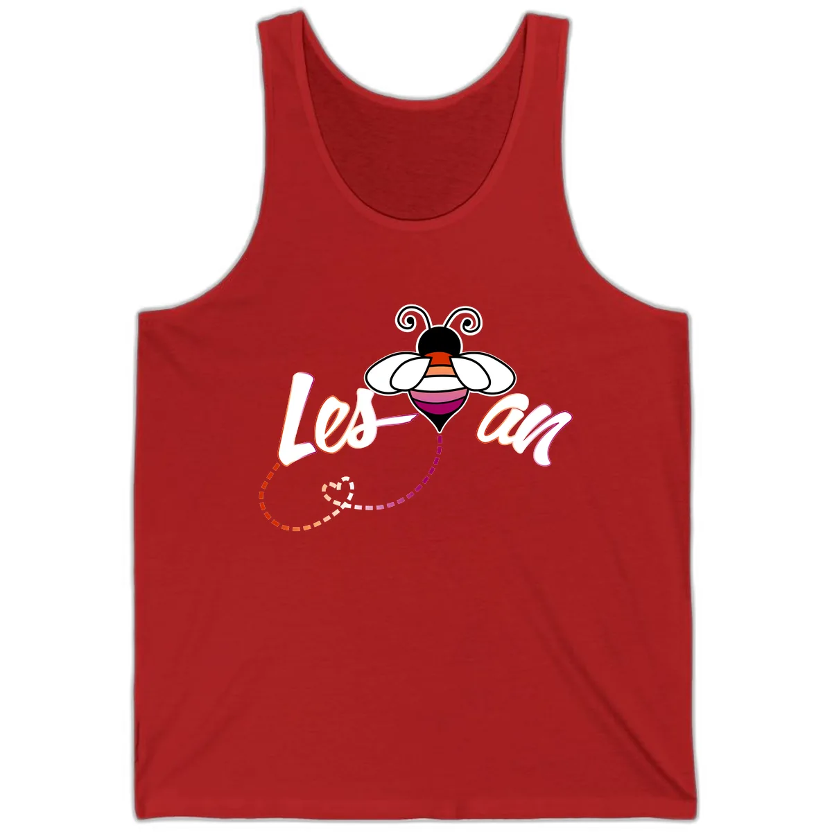 Love Bee Happy Pride Tank in Red