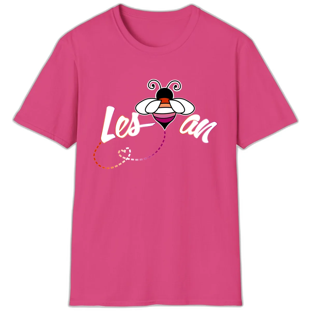 Love Bee Happy Pride T-Shirt in Heliconia