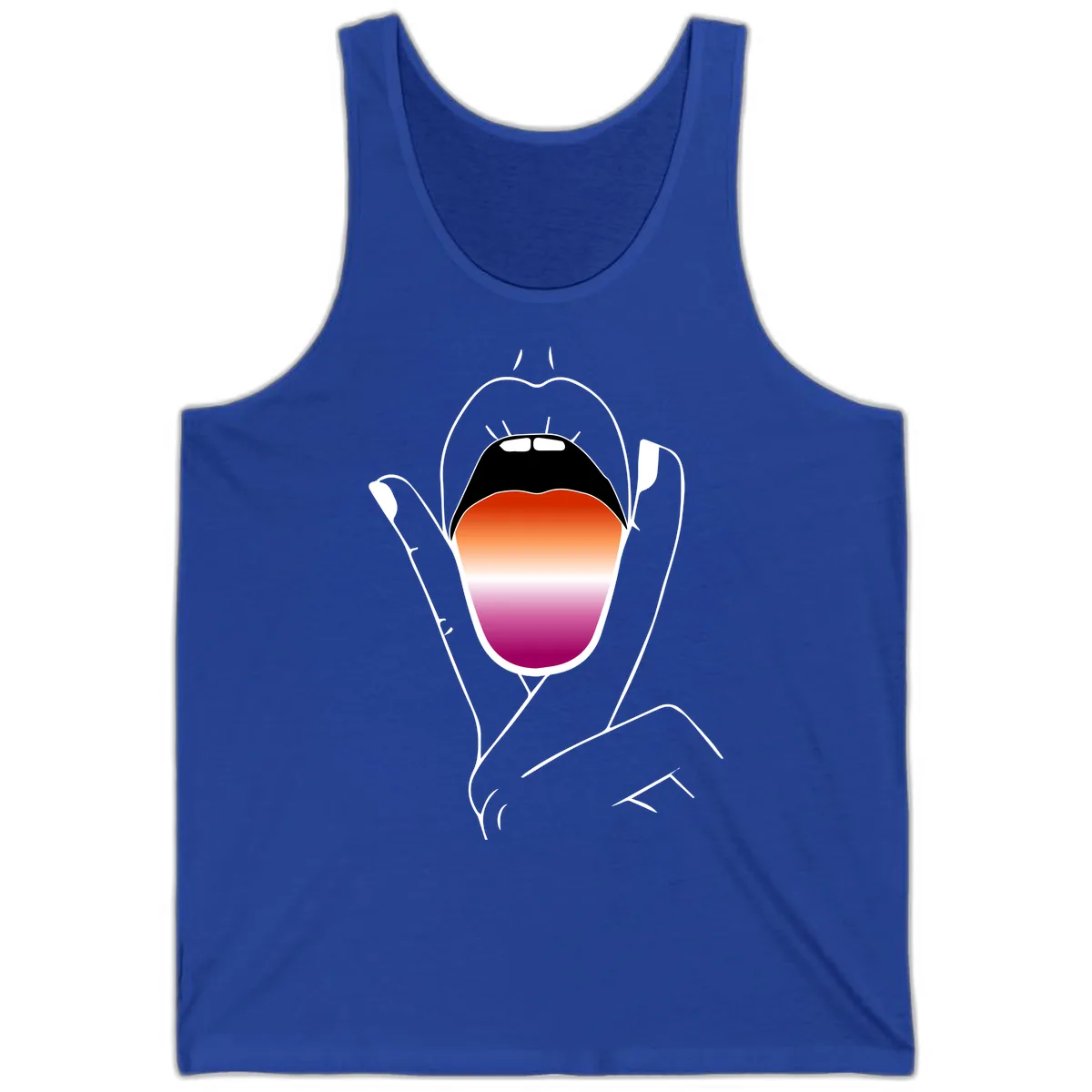 Open Mouth Pride Gradient Tank in True Royal