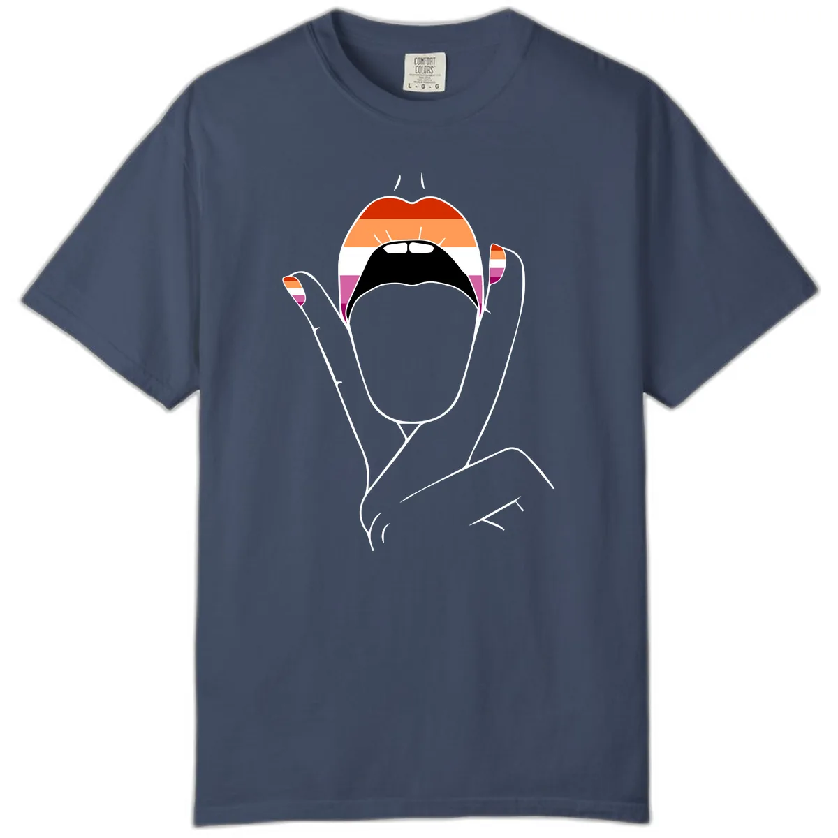 Lesbian Pride Celebration Comfort Color in Midnight