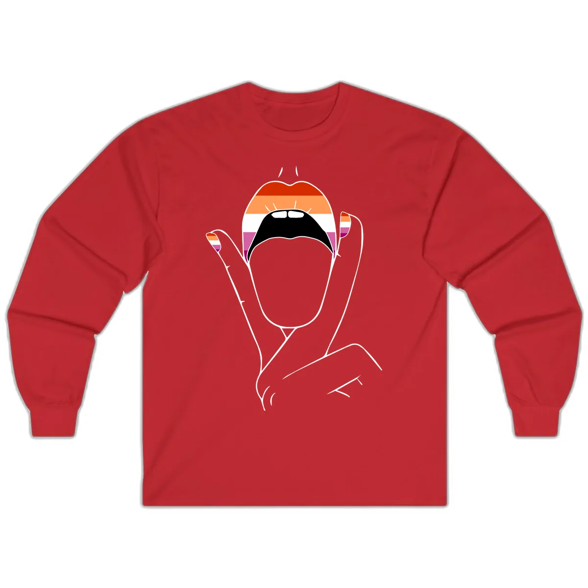 Lesbian Pride Celebration Long Sleeve in Red
