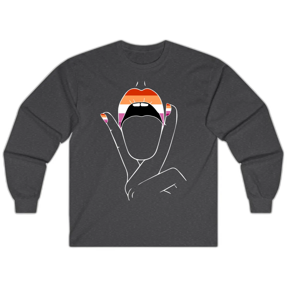 Lesbian Pride Celebration Long Sleeve in Dark Heather