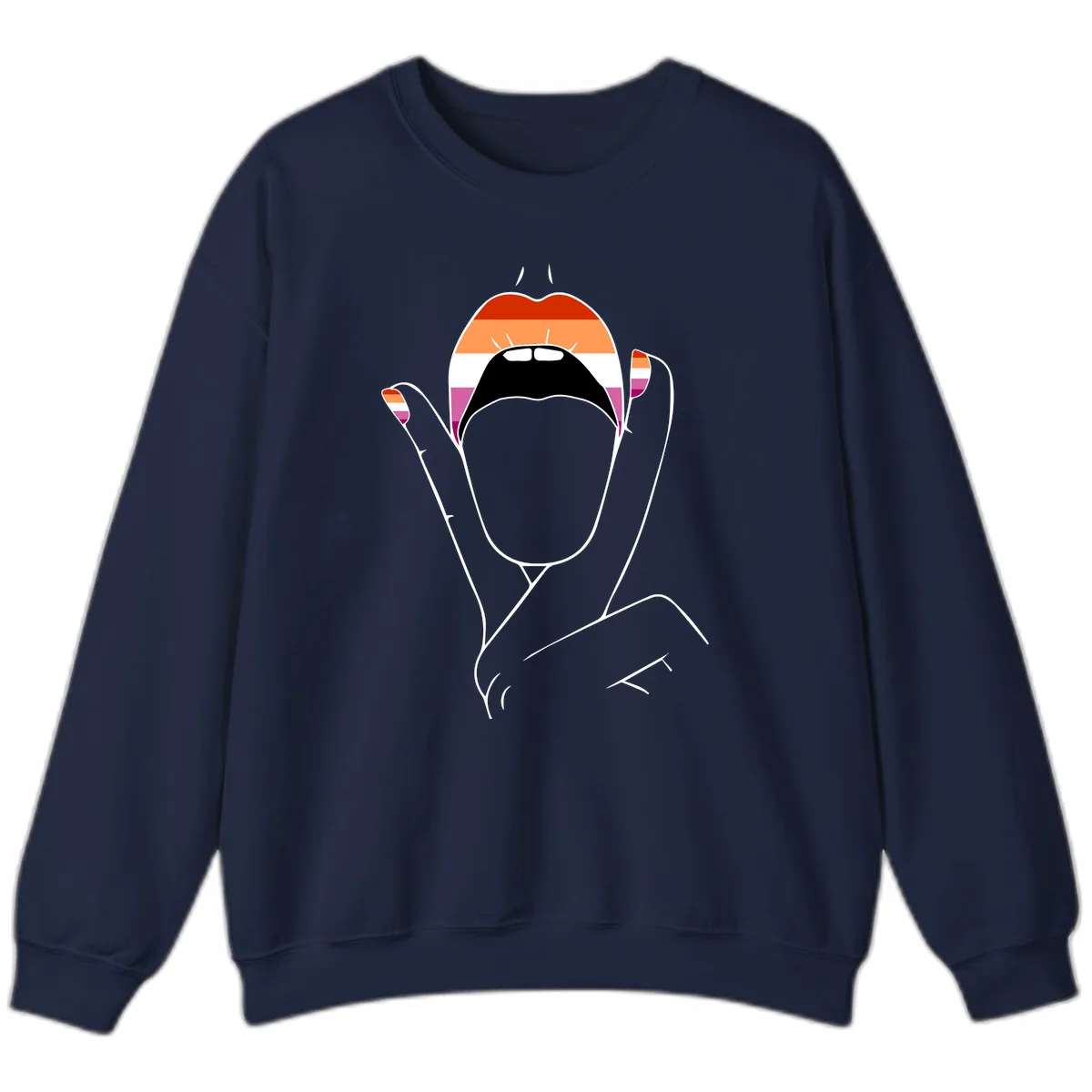 Lesbian Pride Celebration Sweatshirt in Navy