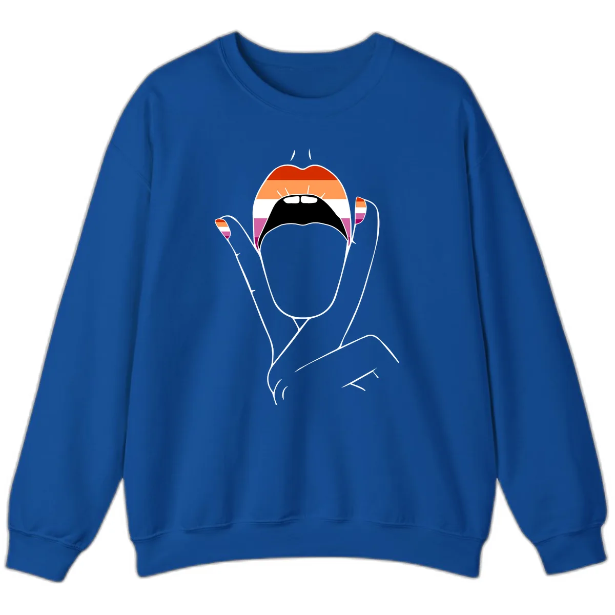 Lesbian Pride Celebration Sweatshirt in Royal