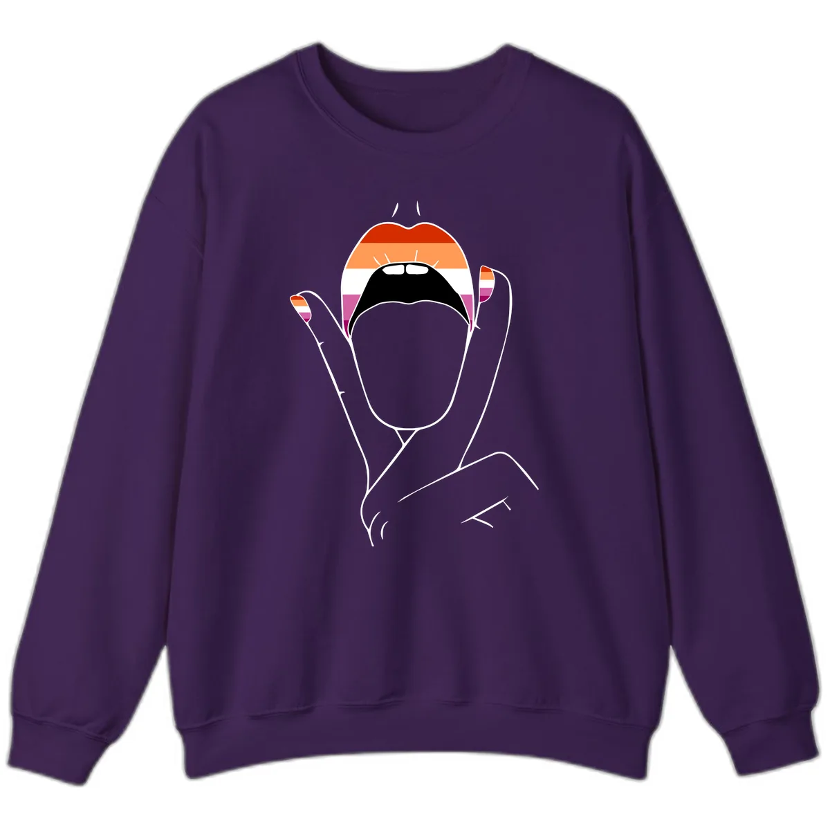 Lesbian Pride Celebration Sweatshirt in Purple
