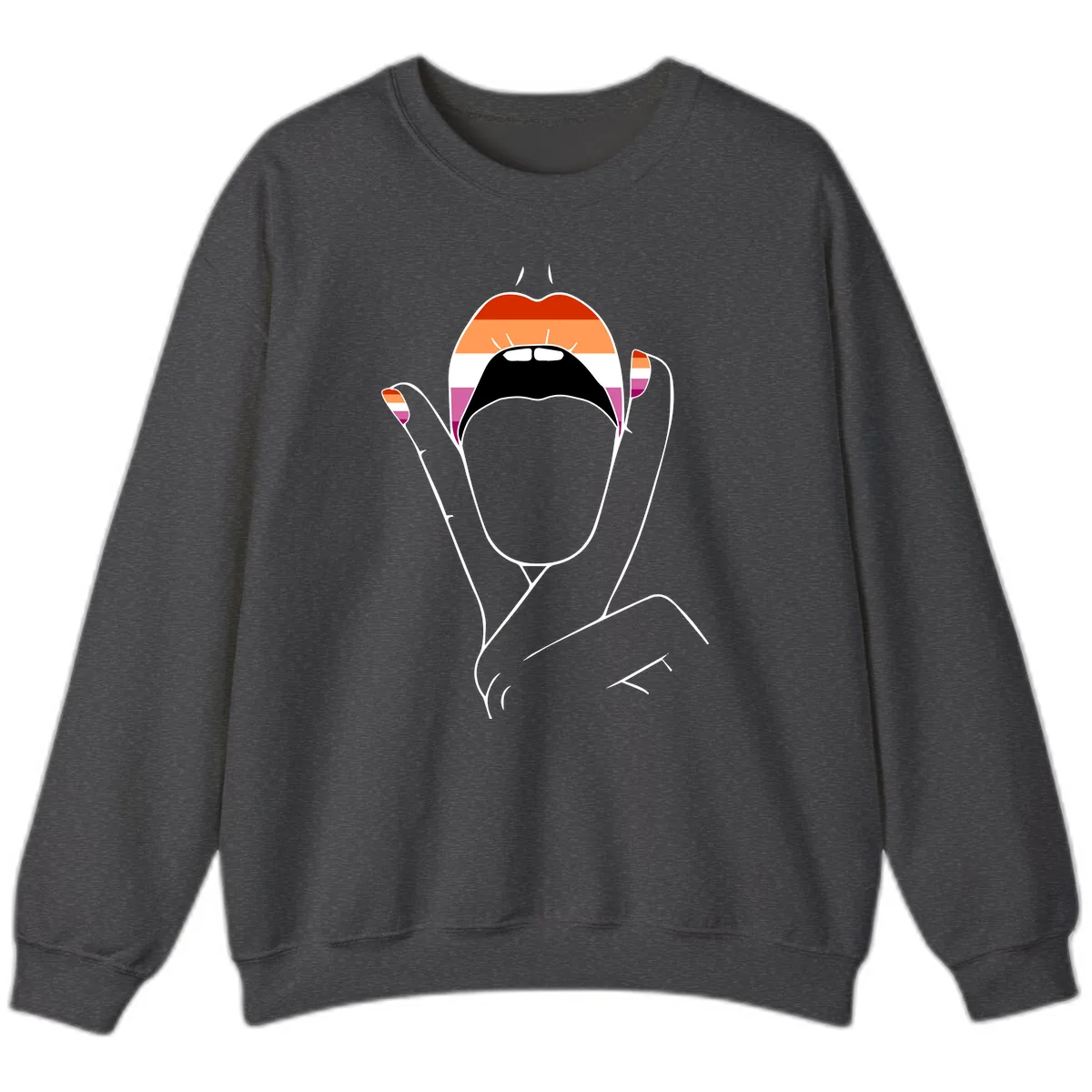 Lesbian Pride Celebration Sweatshirt in Dark Heather