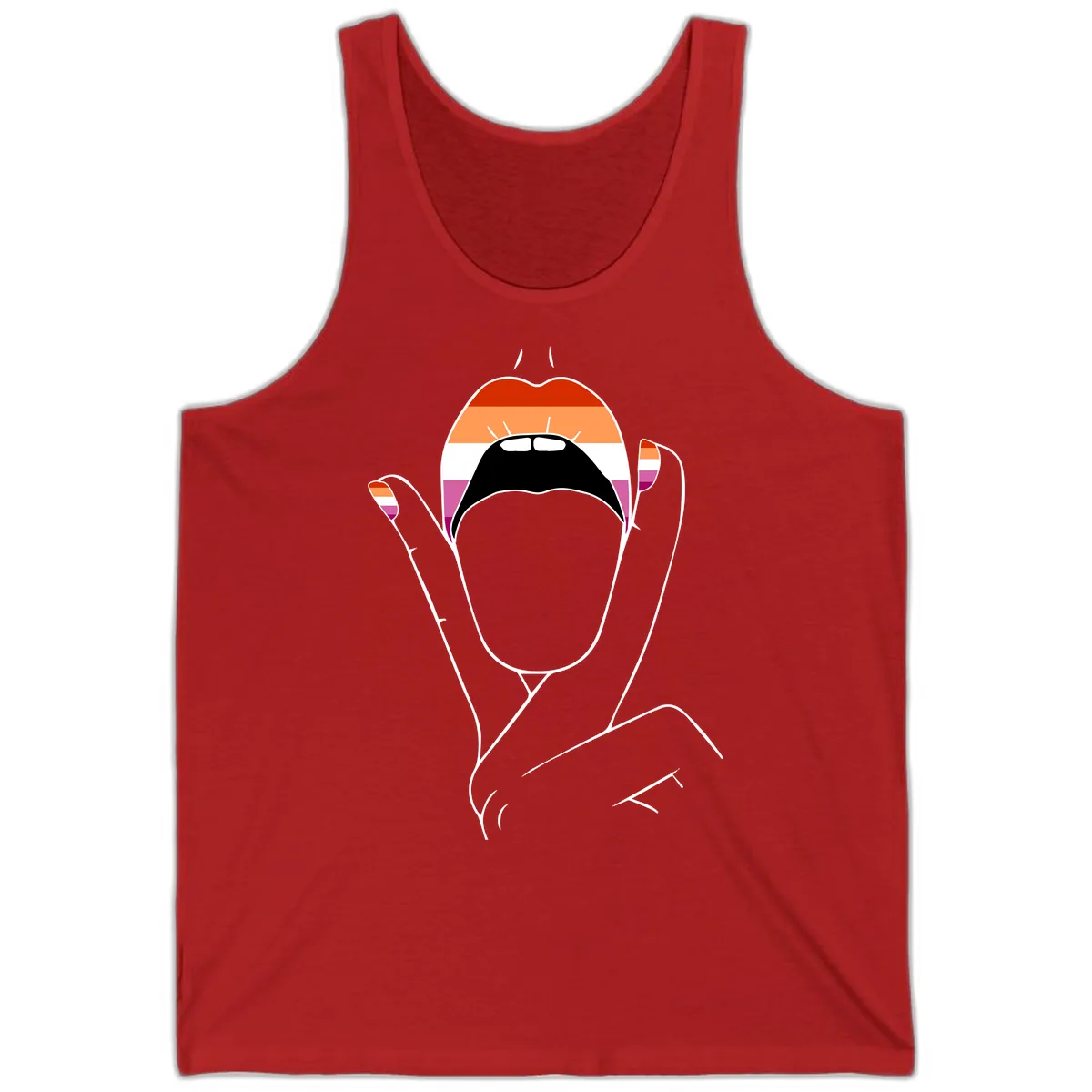 Lesbian Pride Celebration Tank in Red
