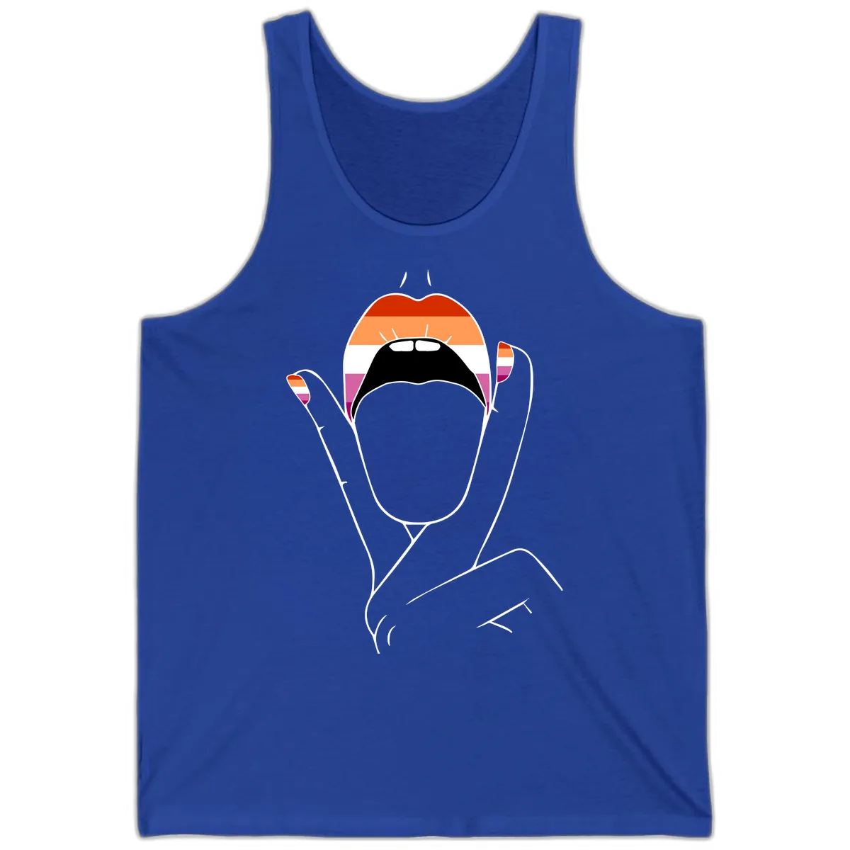 Lesbian Pride Celebration Tank in True Royal