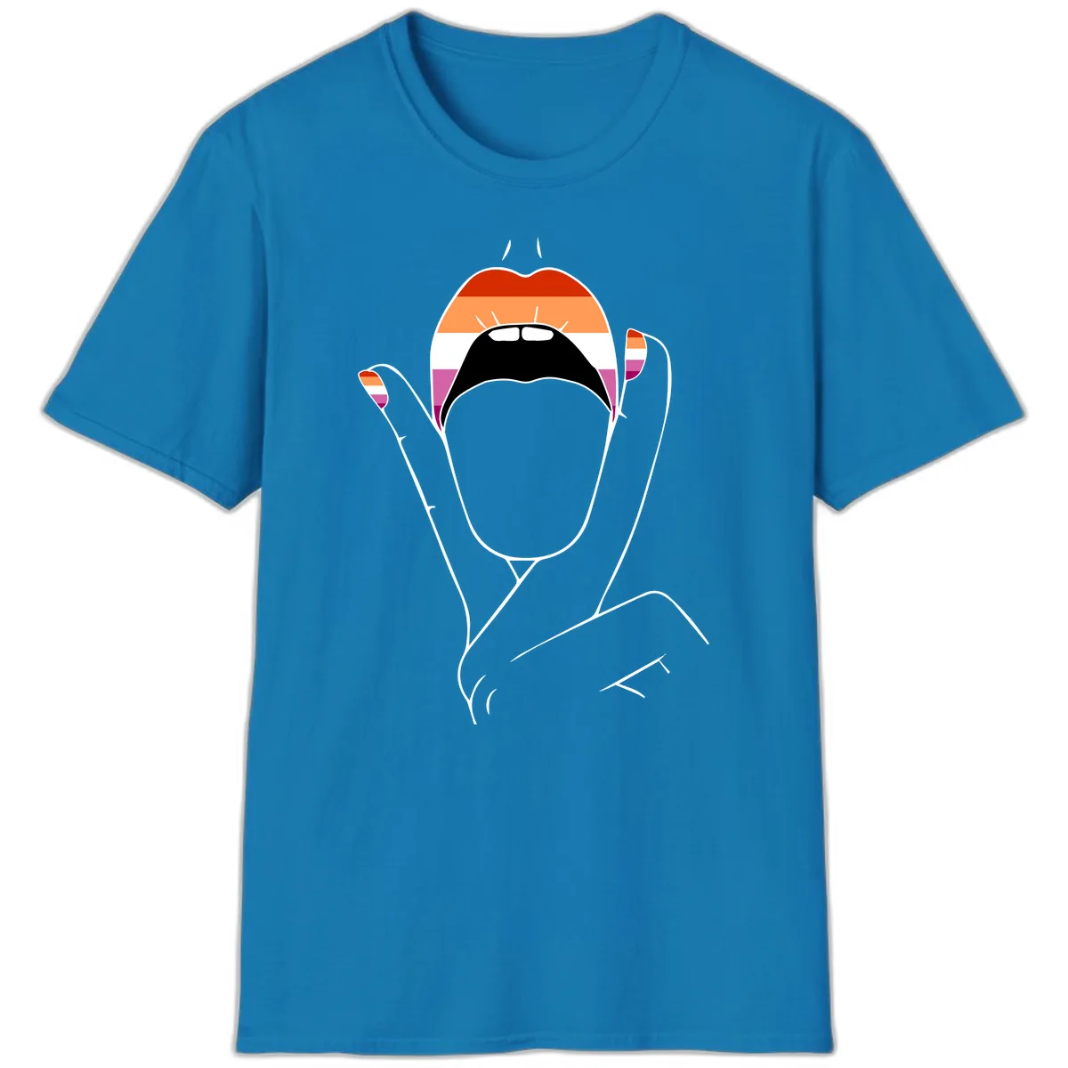 Lesbian Pride Celebration T-Shirt in Sapphire