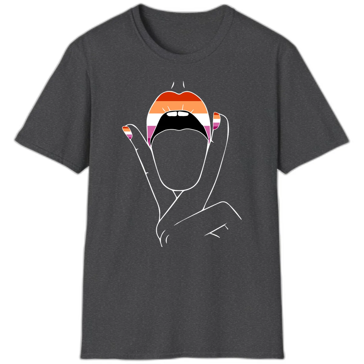 Lesbian Pride Celebration T-Shirt in Dark Heather