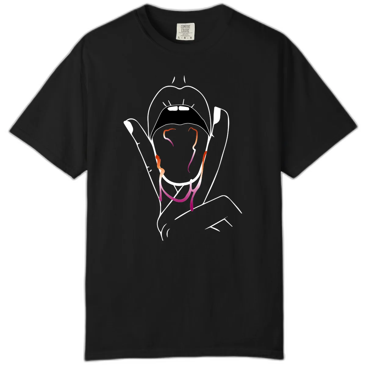 Open Mouth Pride Comfort Color in Black