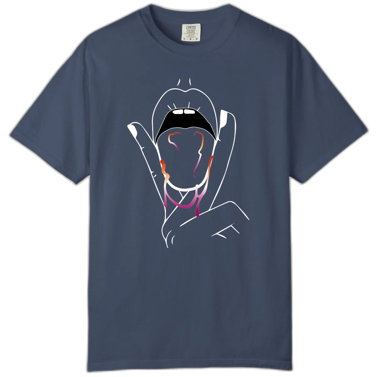 Open Mouth Pride Comfort Color in Midnight