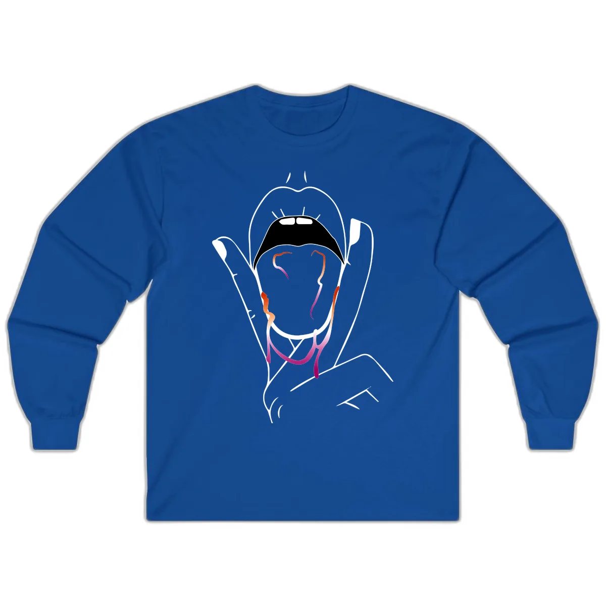 Open Mouth Pride Long Sleeve in Royal