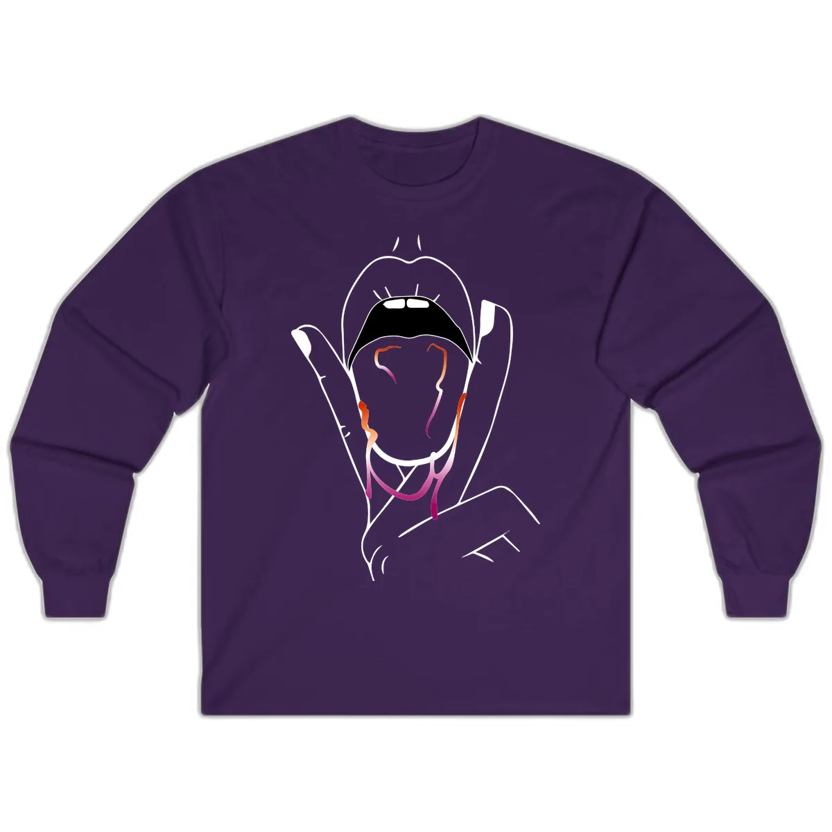 Open Mouth Pride Long Sleeve in Purple