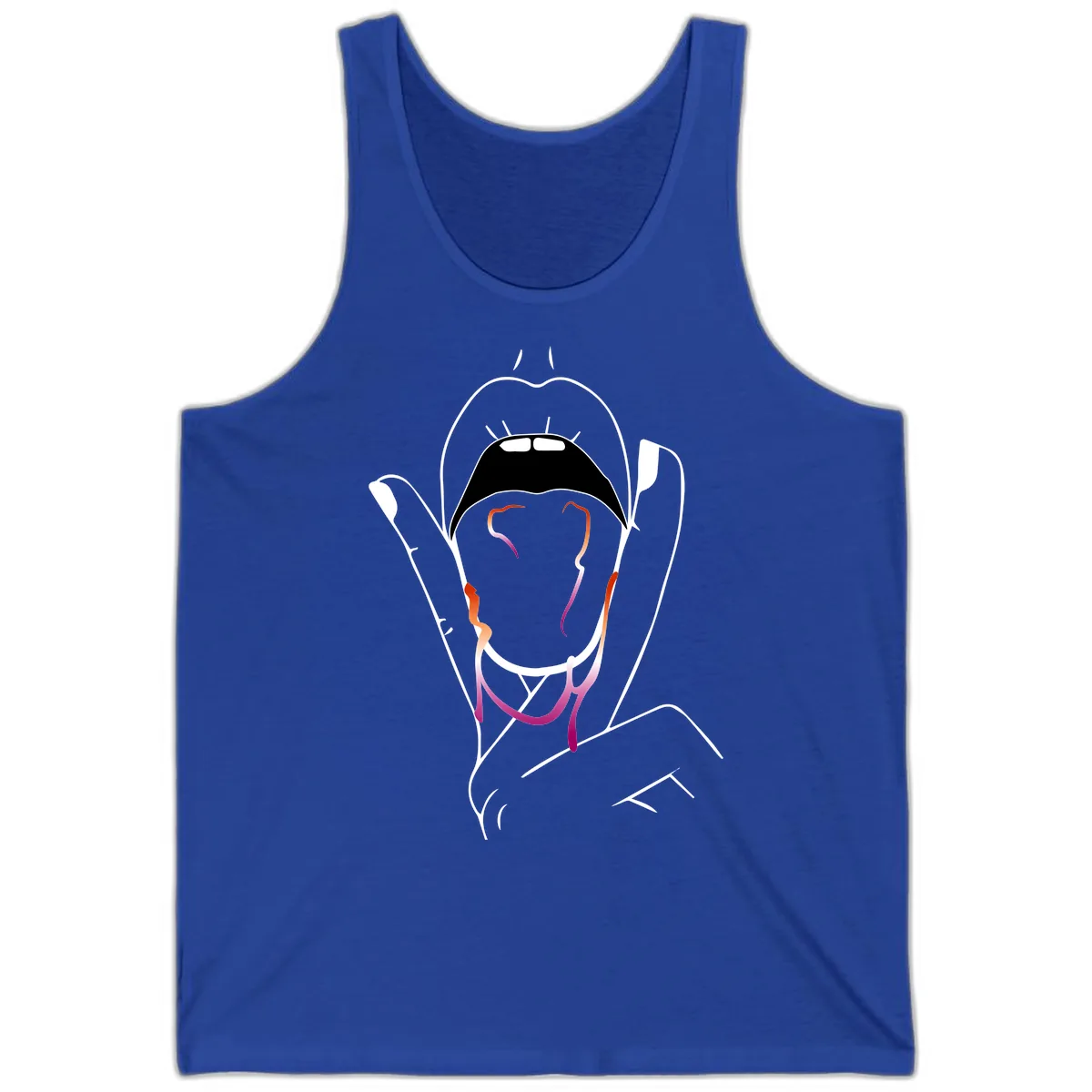 Open Mouth Pride Tank in True Royal