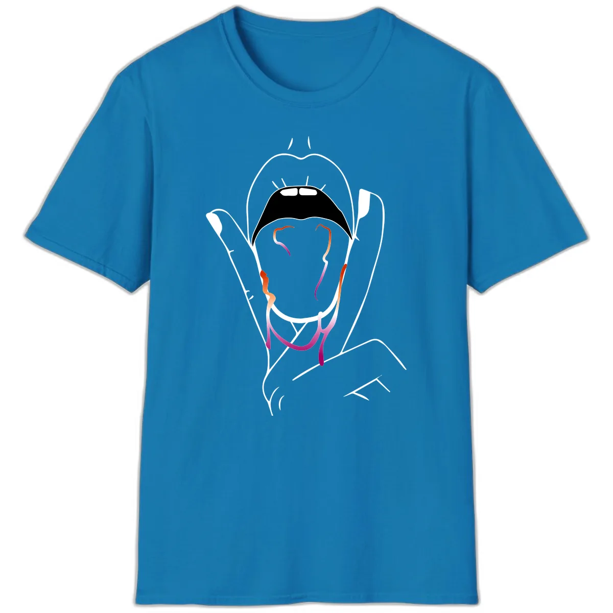 Open Mouth Pride T-Shirt in Sapphire