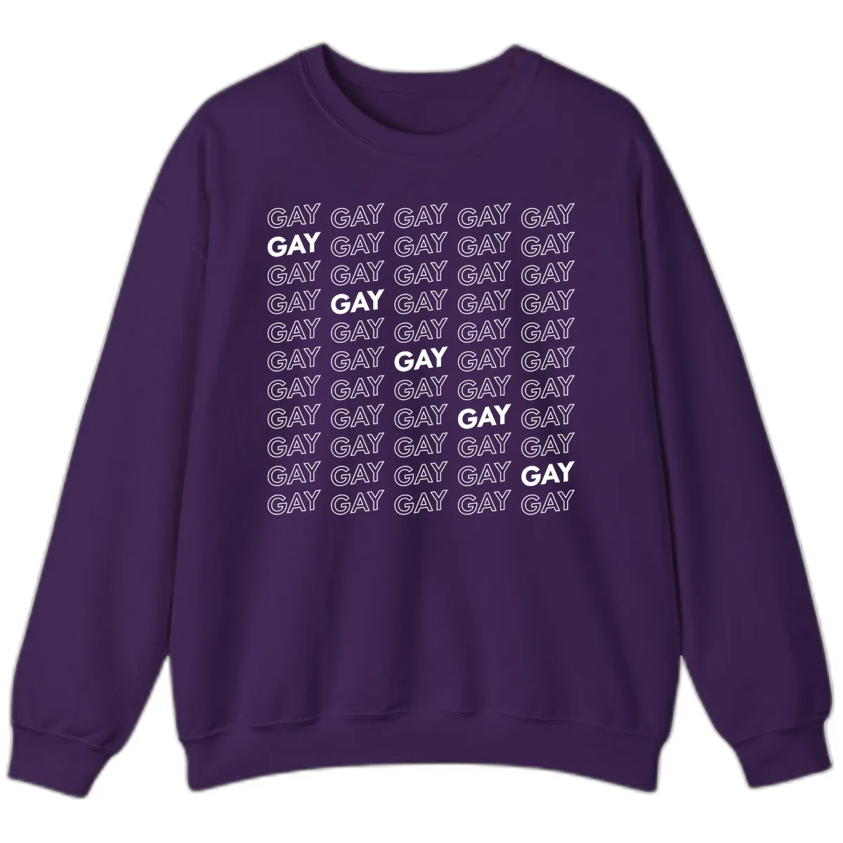 Gay Pride Pattern Repeat Sweatshirt in Purple