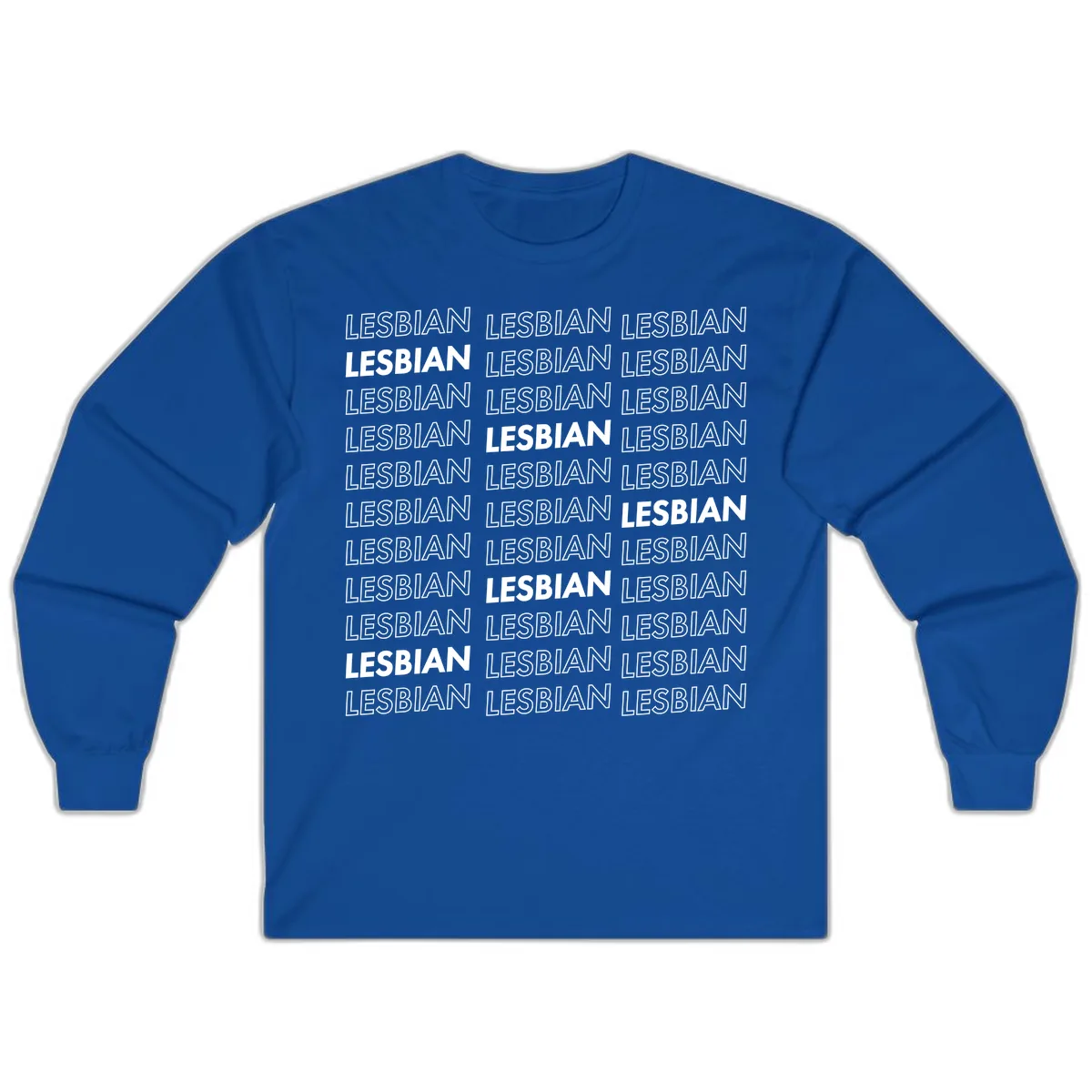 Lesbian Pride Repeat Pattern Long Sleeve in Royal