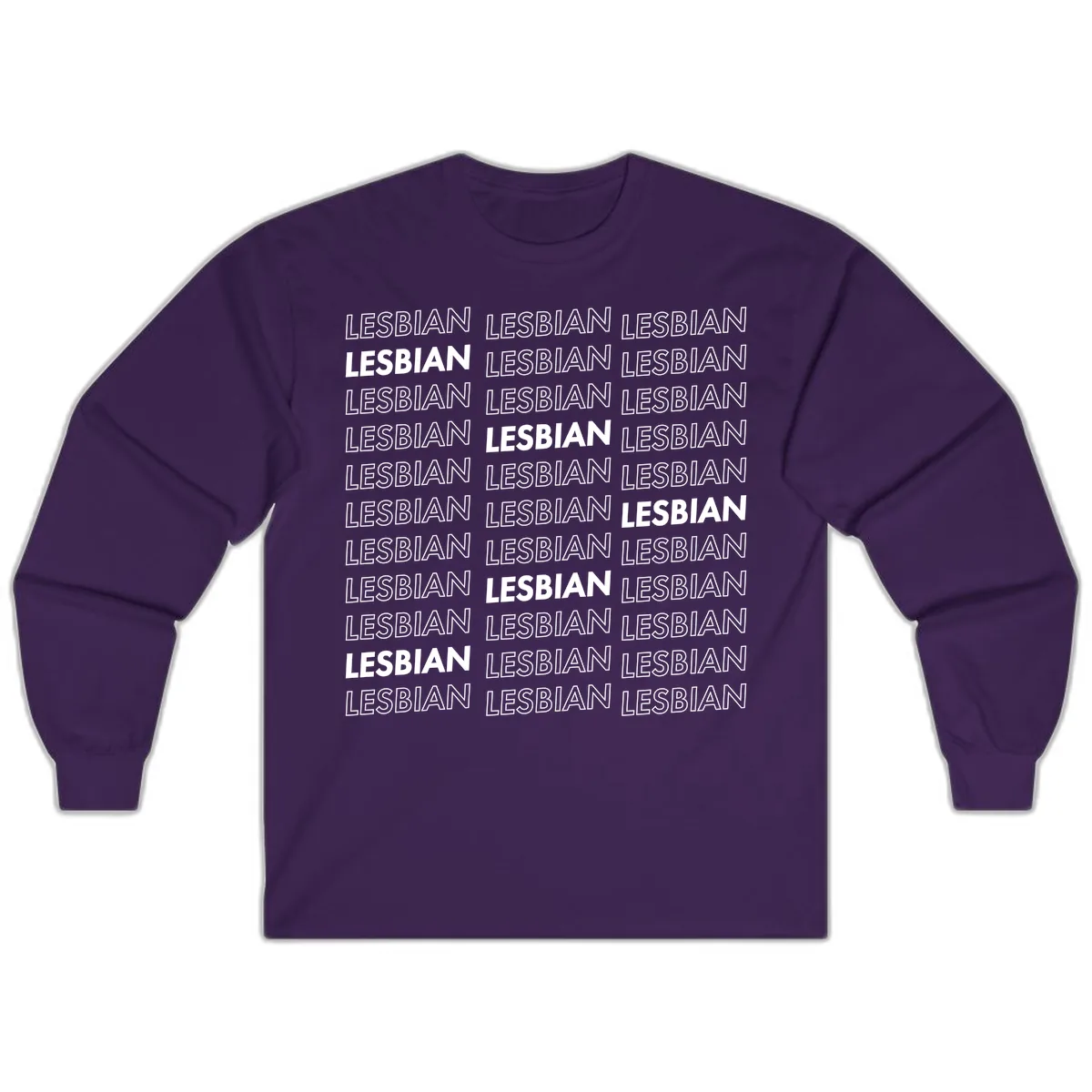 Lesbian Pride Repeat Pattern Long Sleeve in Purple