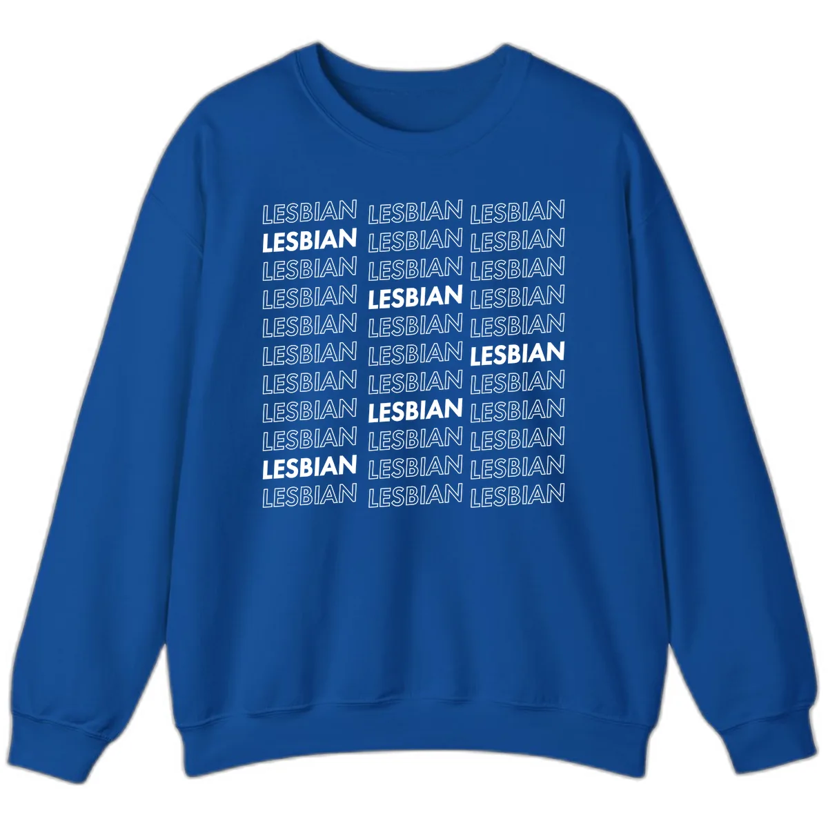 Lesbian Pride Repeat Pattern Sweatshirt in Royal